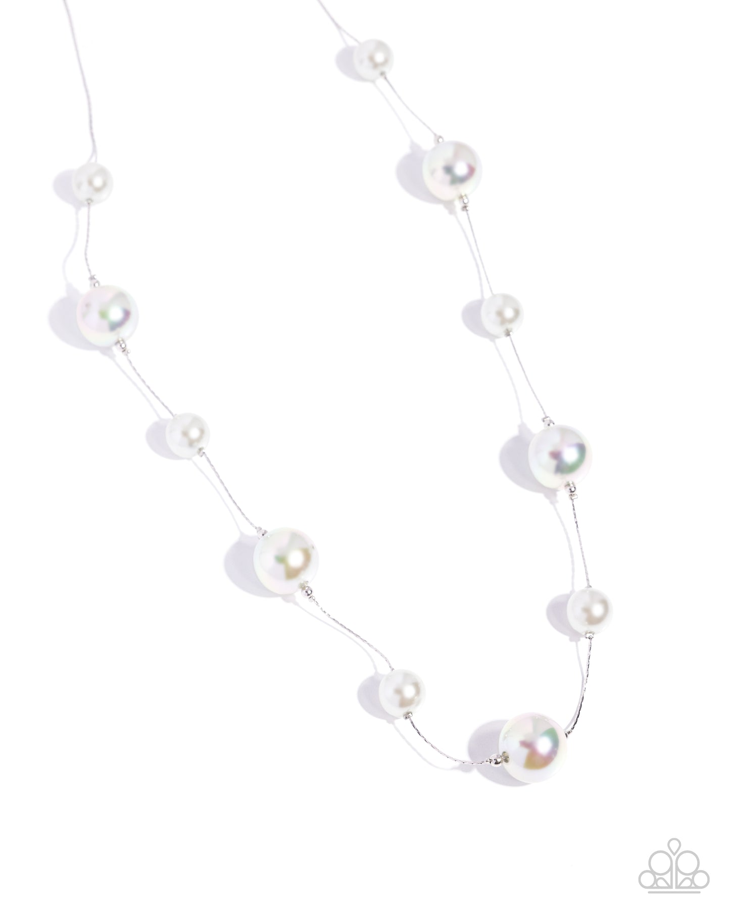 Park Avenue Pearls - Silver Wire Necklace - Paparazzi Accessories