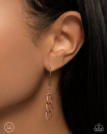 Aerial Ambition - Copper Butterfly Choker Necklace - Paparazzi Accessories