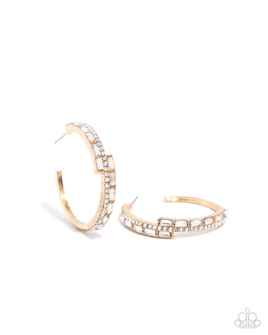 Ritzy Reputation - Gold 1.5" Hoop Earrings - Paparazzi Accessories