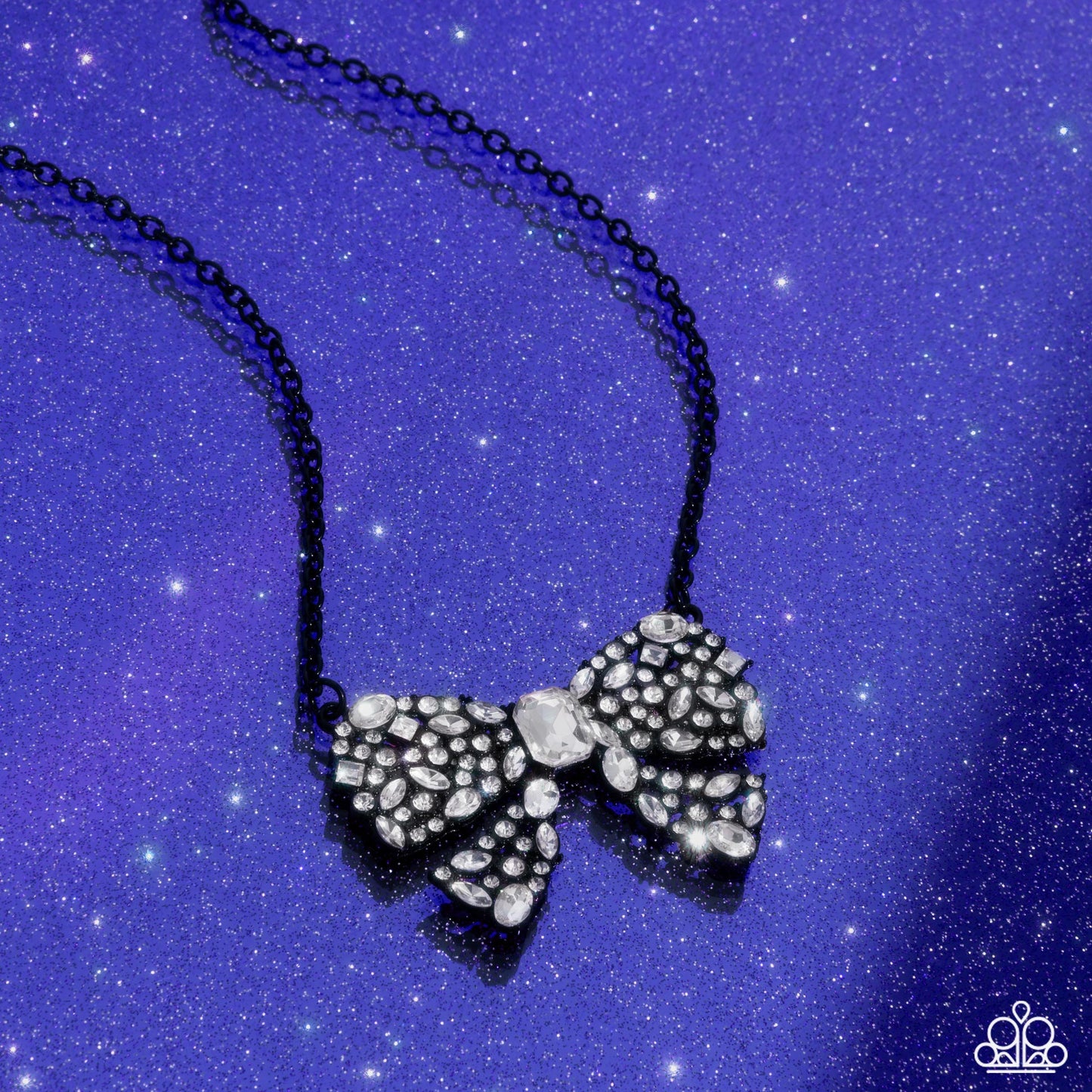 Bewitching Bow - Black Dipped Metal Necklace - Paparazzi Accessories