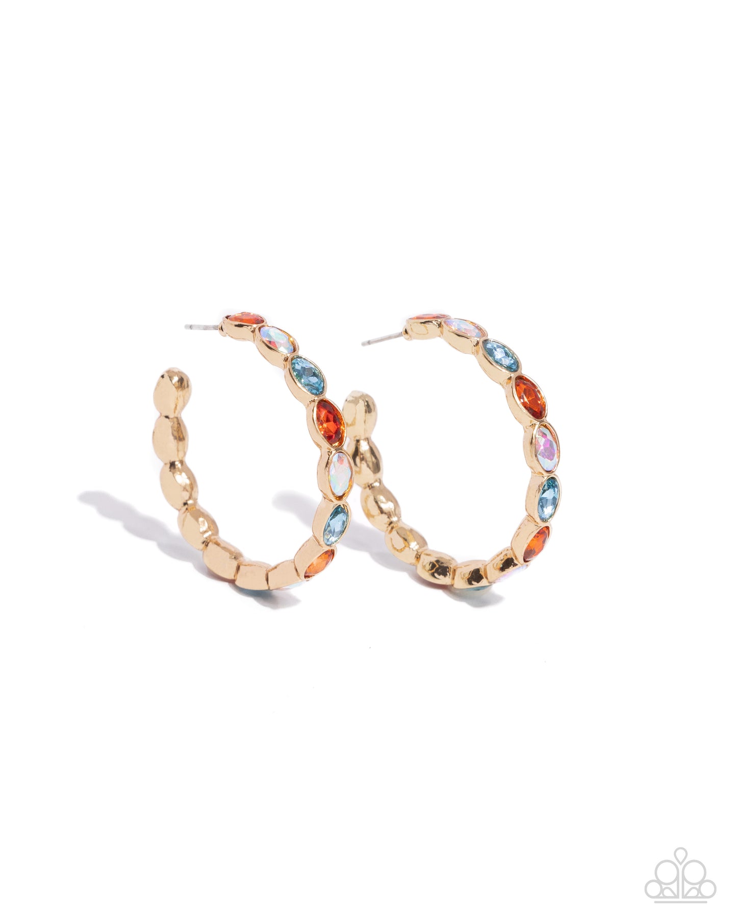 Pressing Princess - Gold Hoop Earrings - Paparazzi Accessories