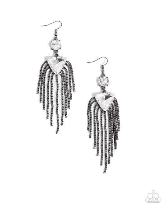 Maven Musings - Black Fishhook Earrings - Paparazzi Accessories