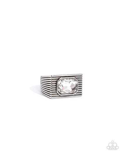 Knockout Tournament - White Gem Urban Ring - Convention Exclusive 2024 - Paparazzi Accessories