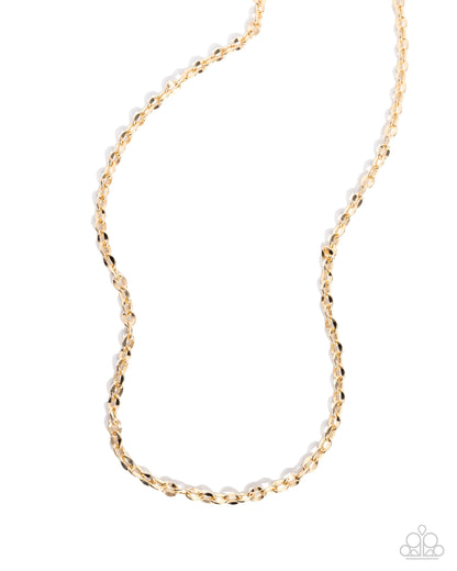 Cable Charisma - Gold Cable Chain, Urban Necklace - Paparazzi Accessories