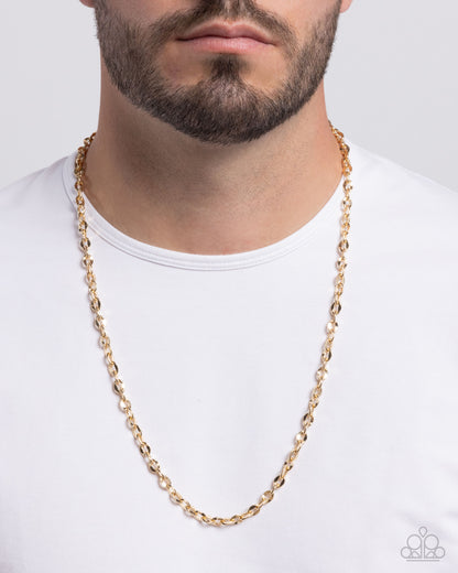 Cable Charisma - Gold Cable Chain, Urban Necklace - Paparazzi Accessories