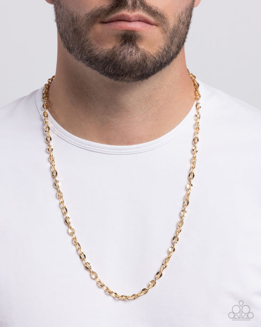 Cable Charisma - Gold Cable Chain, Urban Necklace - Paparazzi Accessories