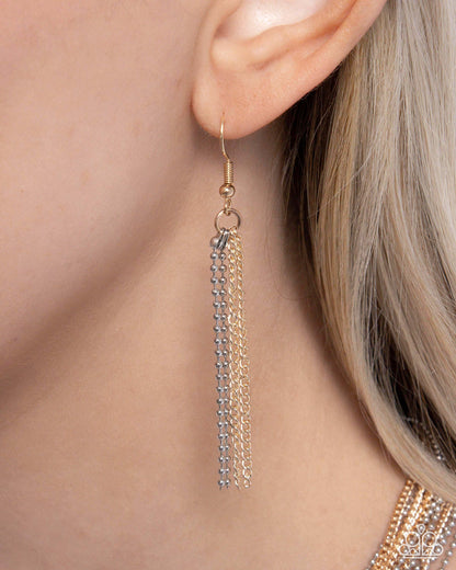 Backstage Ball - Multi Silver & Gold Necklace - Paparazzi Accessories