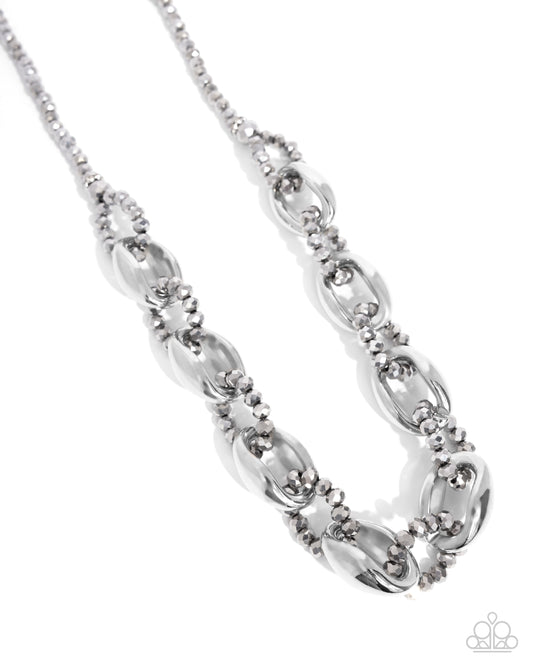 Flickering Fact - Silver Necklace - Paparazzi Accessories