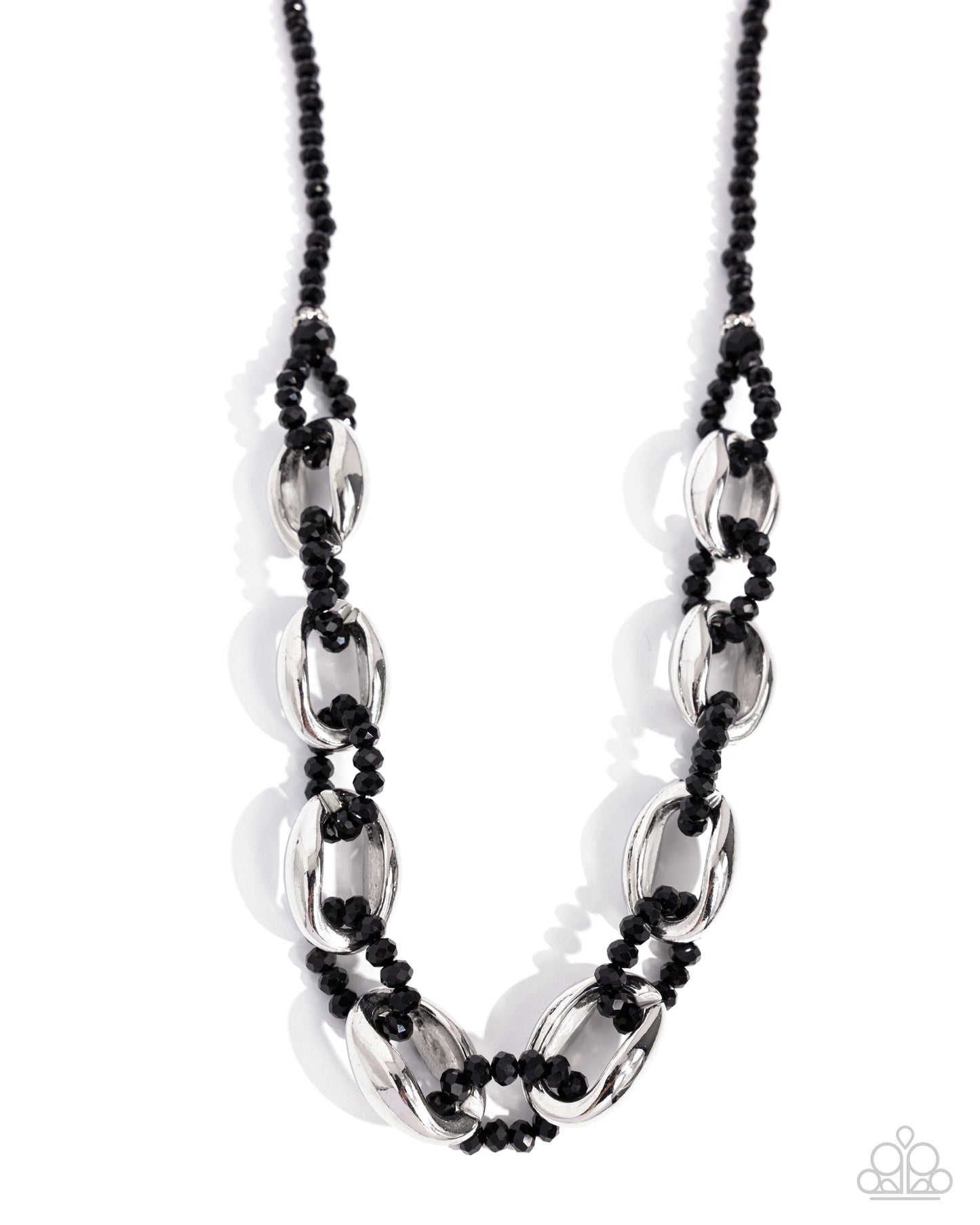 Flickering Fact - Black Beaded Necklace - Paparazzi Accessories