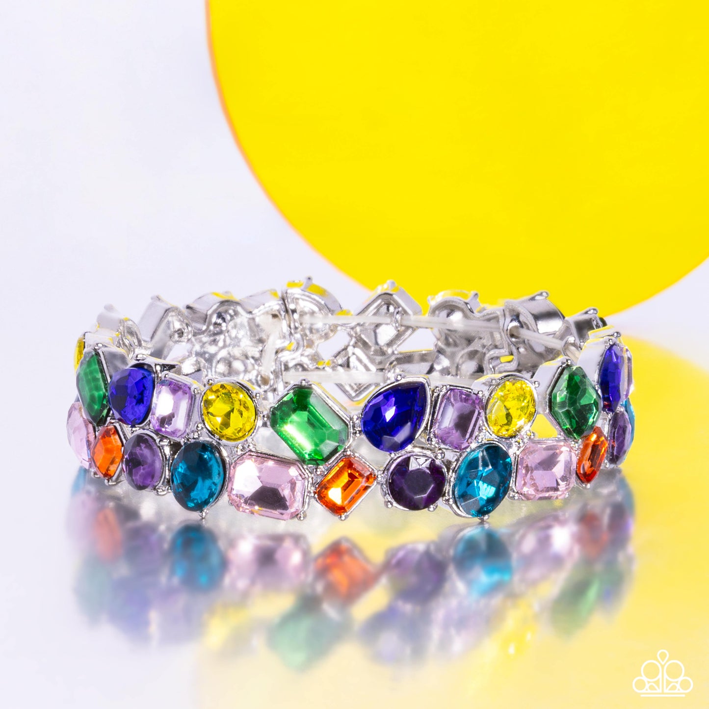 Handcrafted Haven - Multi Rhinestone Stretchy Bracelet - Paparazzi Accessories