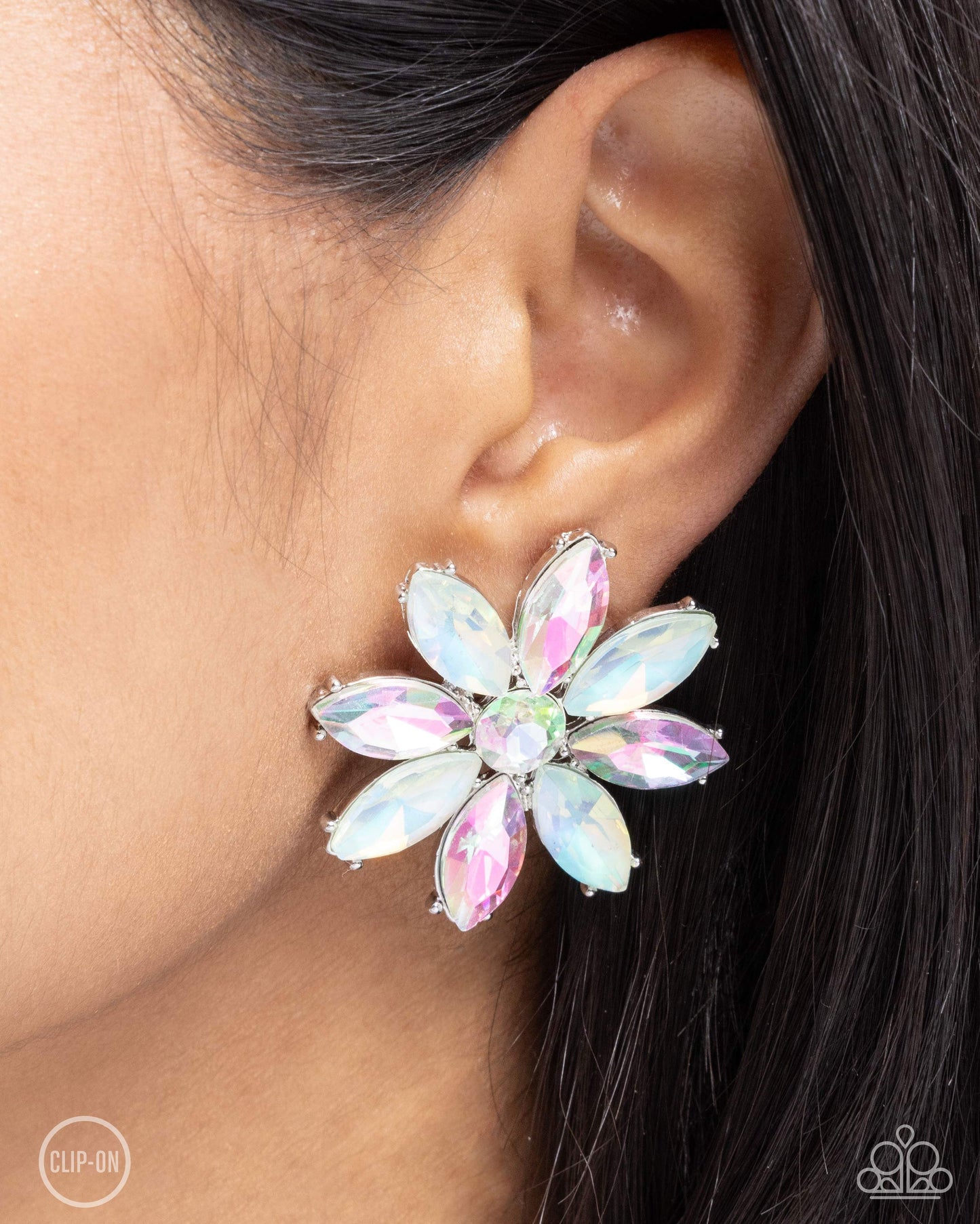 Maiden Makeover - Green Clip-on Earrings - Paparazzi Accessories