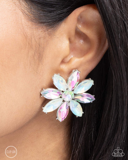 Maiden Makeover - Green Clip-on Earrings - Paparazzi Accessories