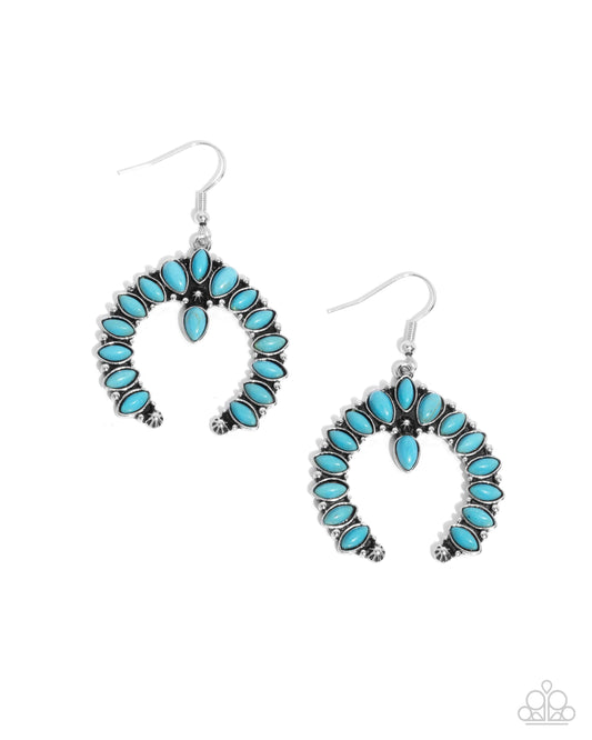 Universal Utopia - Blue Turquoise Fish Hook Back Earrings - Paparazzi Accessories