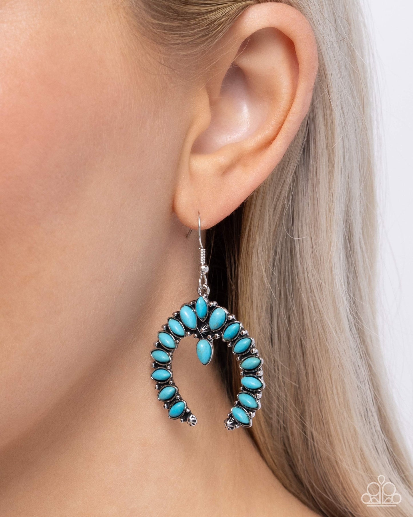 Universal Utopia - Blue Turquoise Fish Hook Back Earrings - Paparazzi Accessories