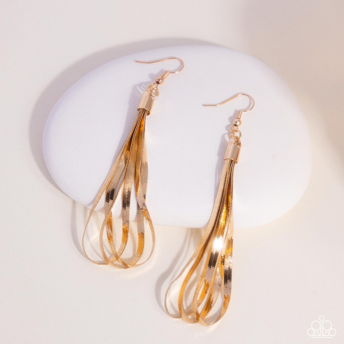 Keen Keepsake - Gold Fishhook Earrings - Paparazzi Accessories
