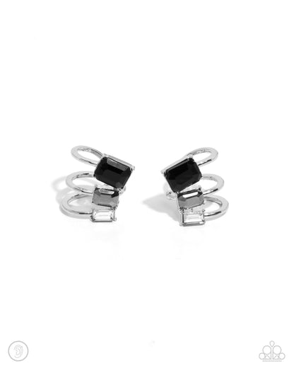 Impressive Shimmer - Silver Ear Cuff Earrings - Paparazzi Accessories