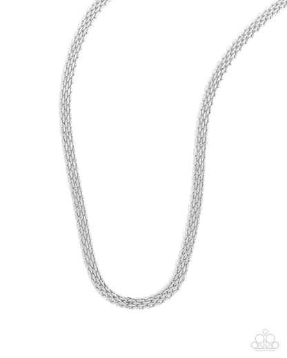 Chained Character - Silver Stainless Steel Urban Chain Necklace - Convention Exclusive 2024 - Paparazzi Accessories