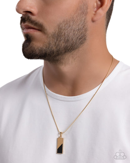 Labor Lineup - Gold and Black Urban Chain - Paparazzi Accessories