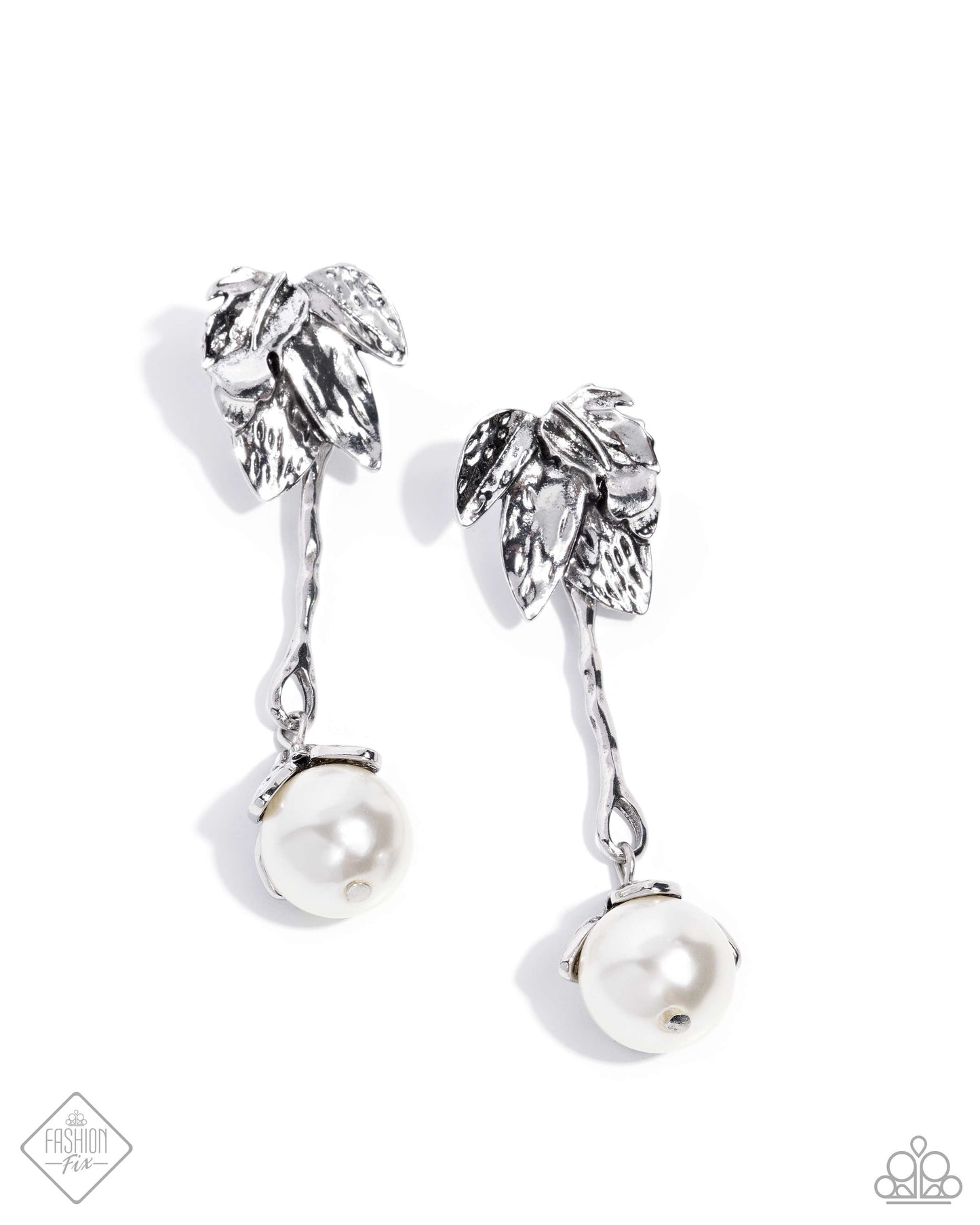 Nod to the Classics - White Pearl Post Earrings - Paparazzi Accessories