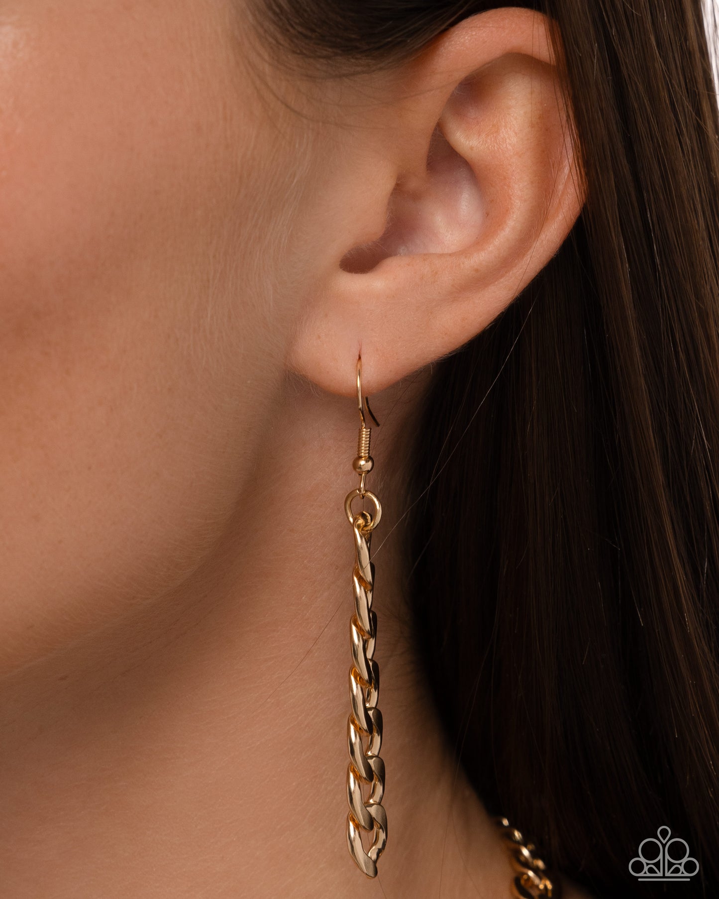 Mingling Medley - Gold Hearts Necklace - Paparazzi Accessories