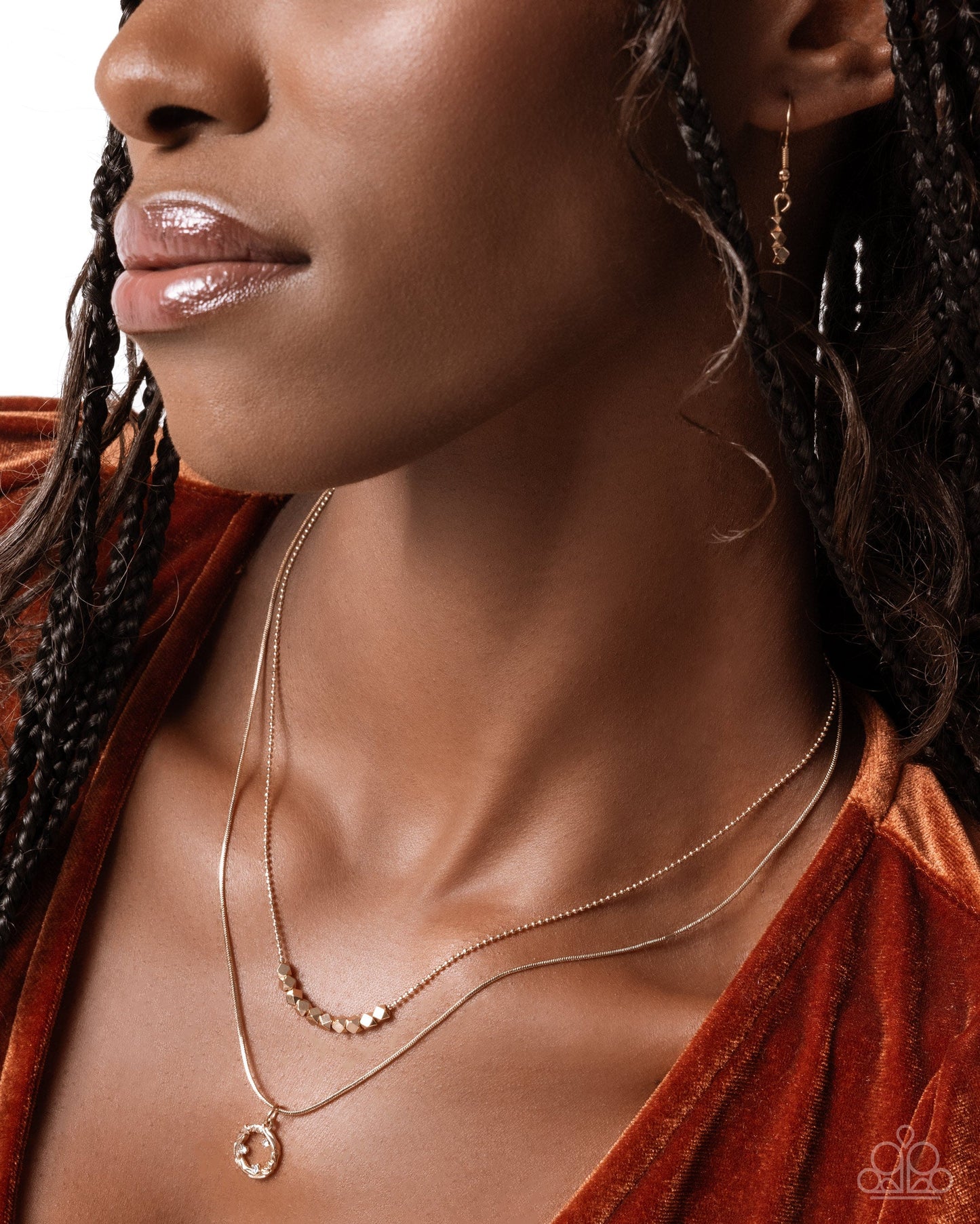 Defaced Darling - Gold Dainty Chain Necklace - Paparazzi Accessories