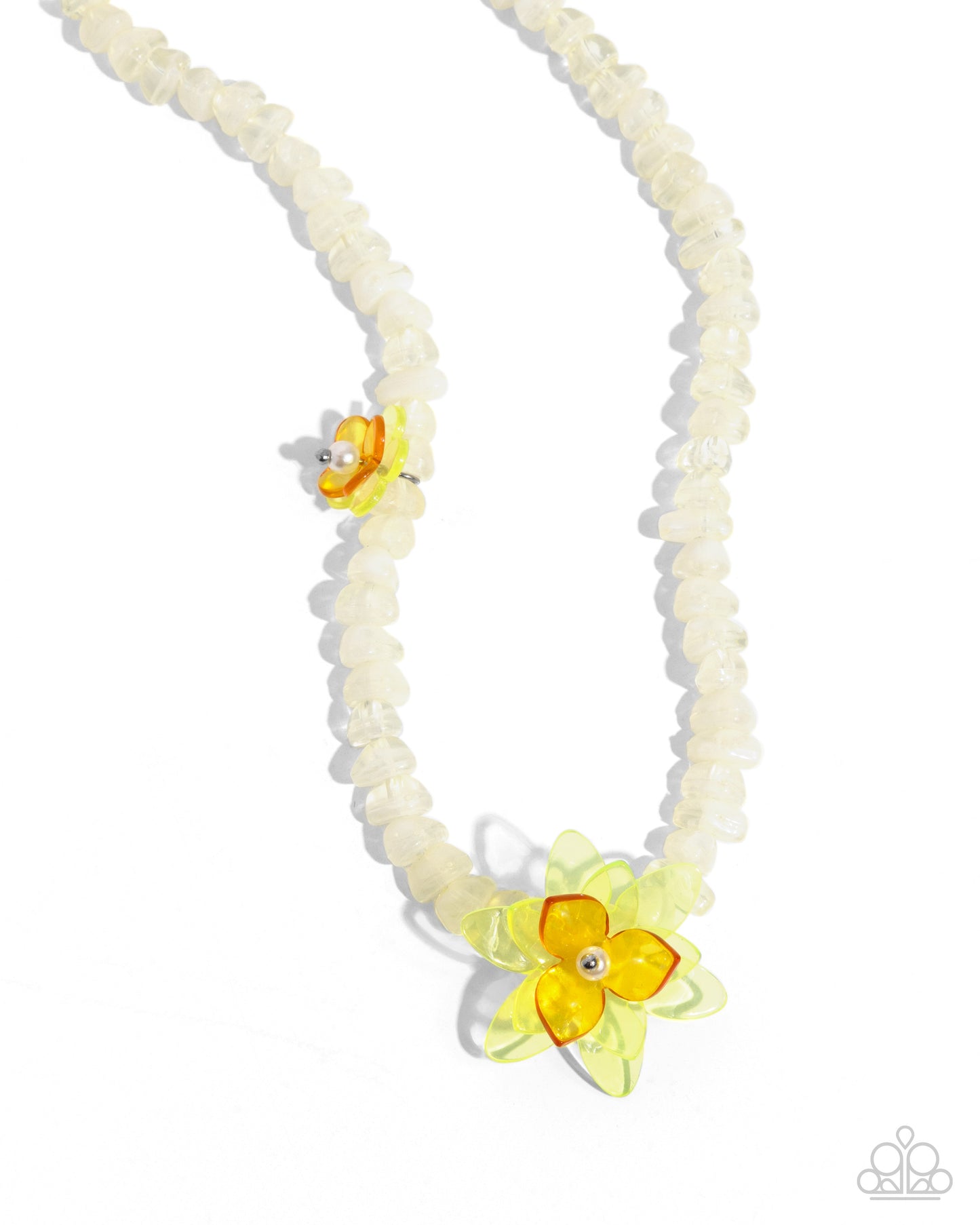 Malibu Master - Yellow Flower Beaded Necklace - Paparazzi Accessories
