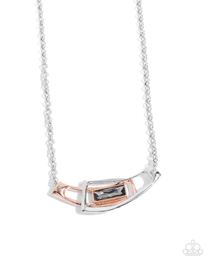 Interlocked Improv - Silver Necklace - Paparazzi Accessories