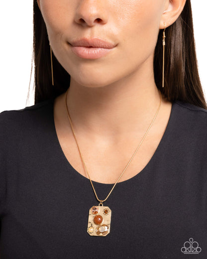 Admirably Abstract - Brown Necklace - Paparazzi Accessories