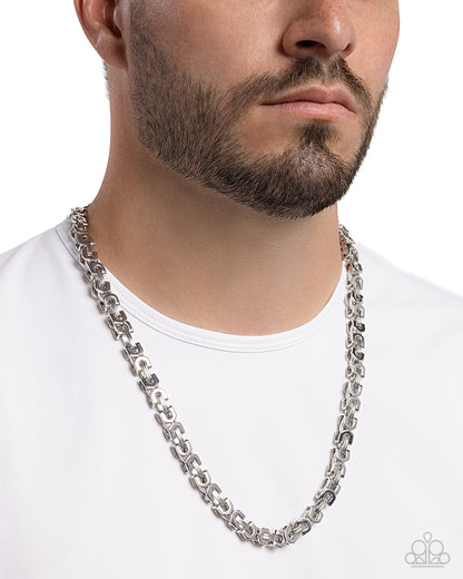 Welded Work - Silver Urban Chain Necklace - Paparazzi Accessories