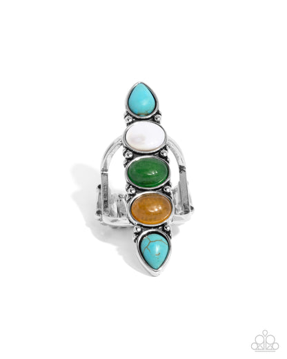 I See Your Point - Green Stone Ring - Paparazzi Accessories