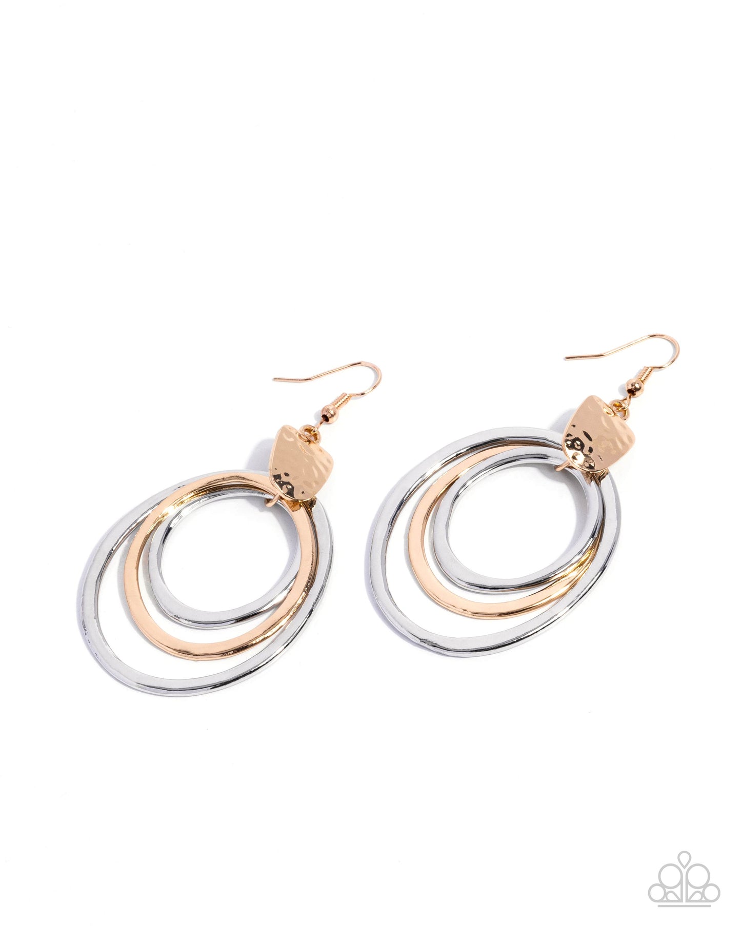 Suddenly I See - Gold & Silver Fishhook Earrings - Paparazzi Accessories