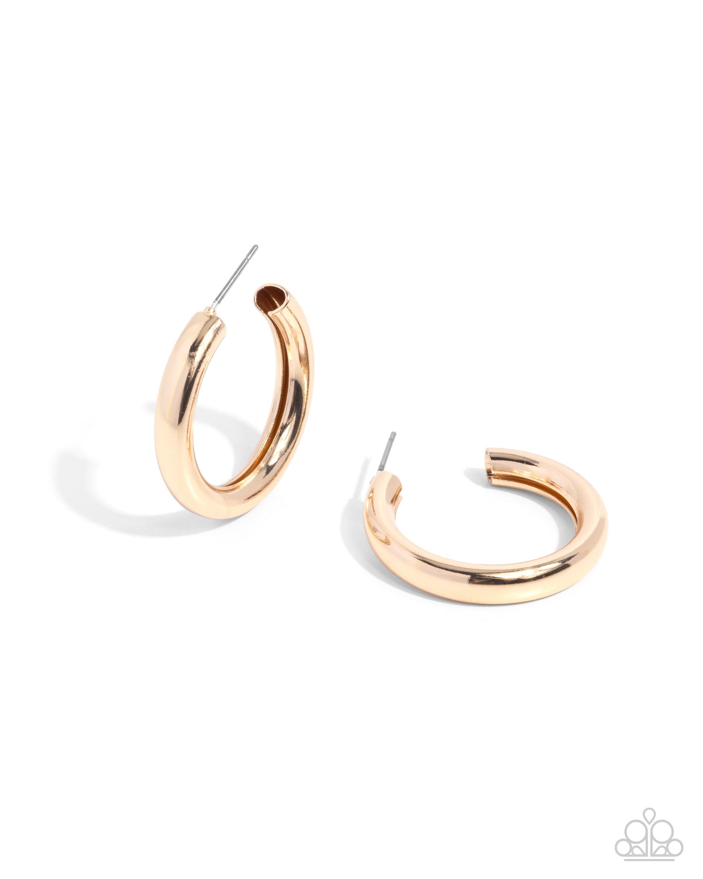 Second Sight - Gold Hoop Earrings - Paparazzi Accessories