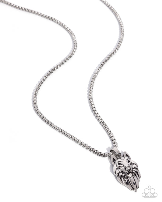 Wolf Warrior - Silver Urban Chain Necklace - Paparazzi Accessories