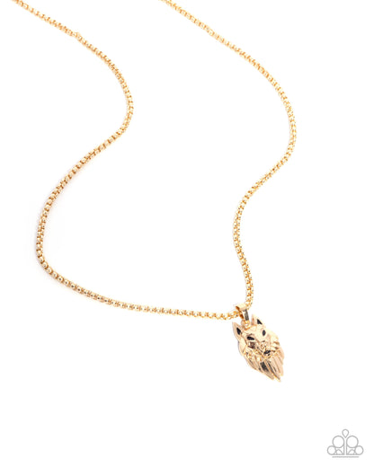Wolf Warrior - Gold Urban Chain Necklace - Paparazzi Accessories