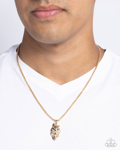 Wolf Warrior - Gold Urban Chain Necklace - Paparazzi Accessories