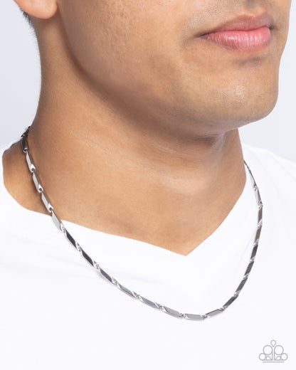 Complimentary Chain - Silver Urban Chain Necklace - Paparazzi Accessories