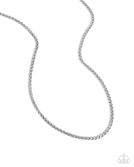 Complicated Chain - Silver Stainless Steel Urban Rope Chain - Paparazzi Accessories