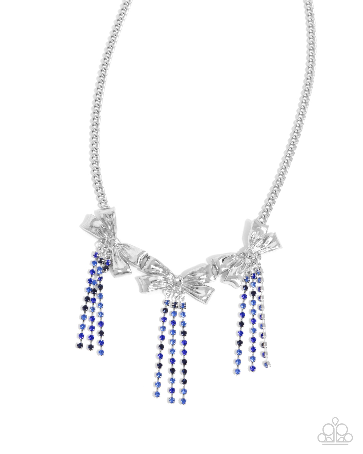 Victorian Influence - Blue Rhinestone Necklace - Paparazzi Accessories