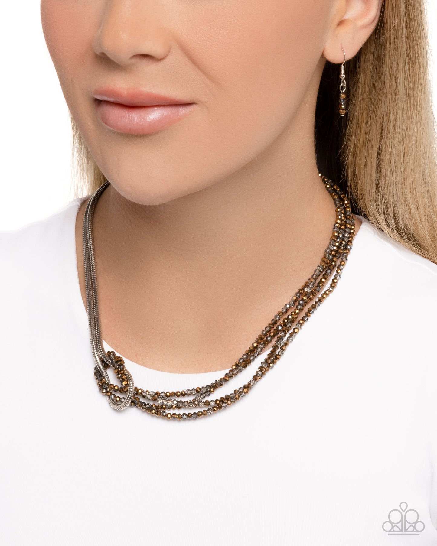 Mismatched Mirage - Multi Crystal Bead Necklace - Paparazzi Accessories