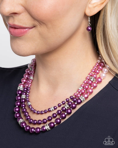 Ombré Ornament - Purple Pearl Necklace - Paparazzi Accessories