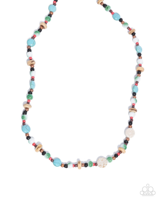 Urban Uniform - Multi Stone and Beads Urban Necklace - Convention Exclusive 2024 - Paparazzi Accessories
