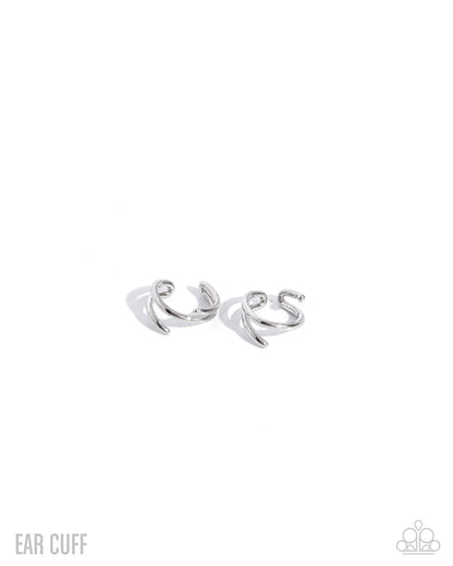 Elven Empowerment - Silver Ear Cuff Earrings - Paparazzi Accessories