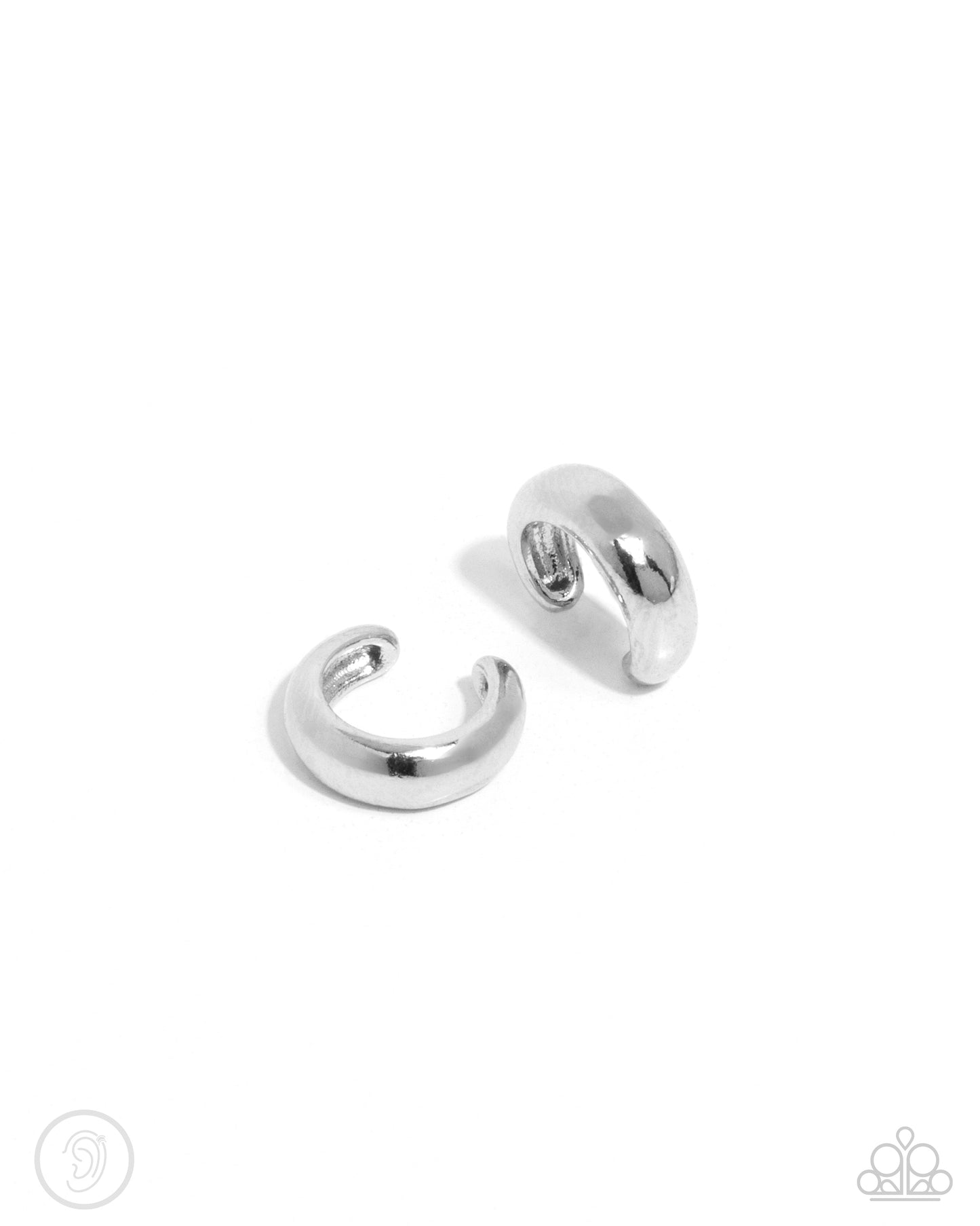 Classic Cuff - Silver Ear Cuff Earrings - Paparazzi Accessories
