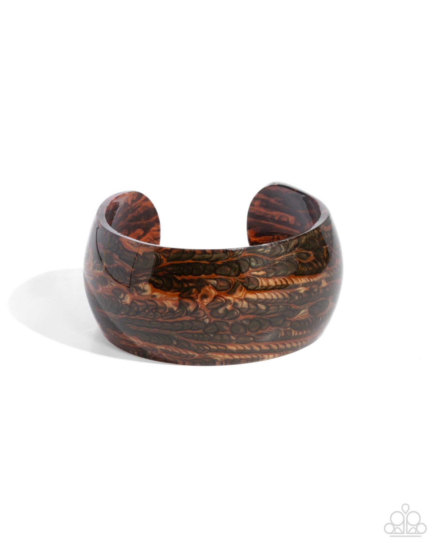 Radical Rendezvous - Brown Acrylic Cuff Bracelet - Paparazzi Accessories