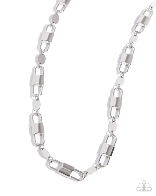 Seamless Sunset - Silver Chain Link Necklace - Paparazzi Accessories