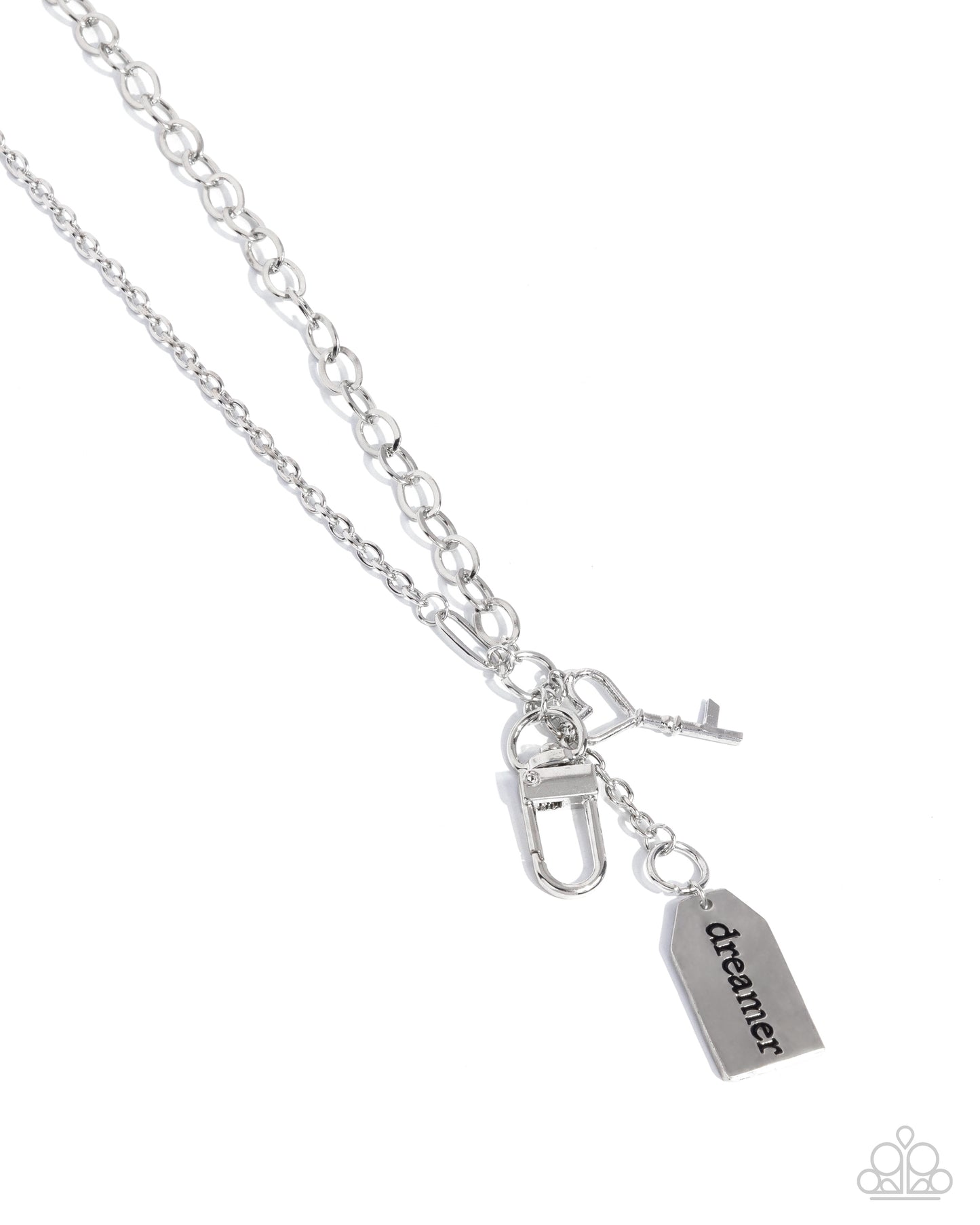 Dreamy Direction - Silver Dreamer Lanyard Necklace - Convention Exclusive 2024 - Paparazzi Accessories