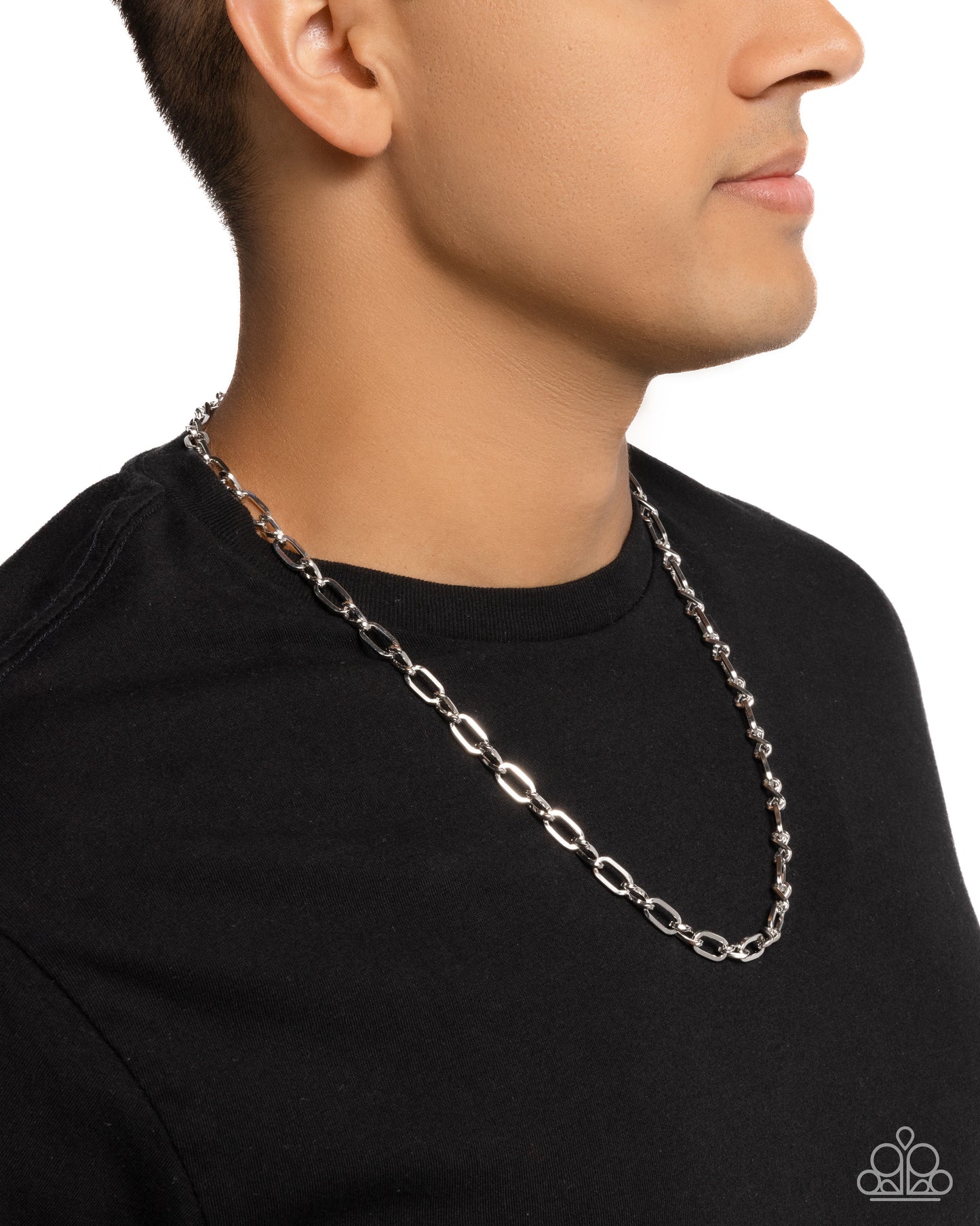 Mr. Steal Your Girl - Silver Infinity Oval Link Chain Urban Necklace - Paparazzi Accessories