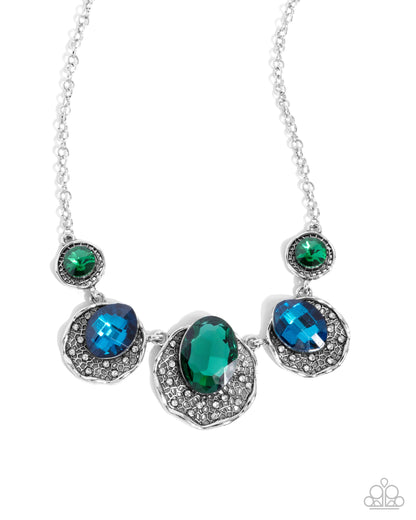 City Color - Green Gem Necklace - Paparazzi Accessories