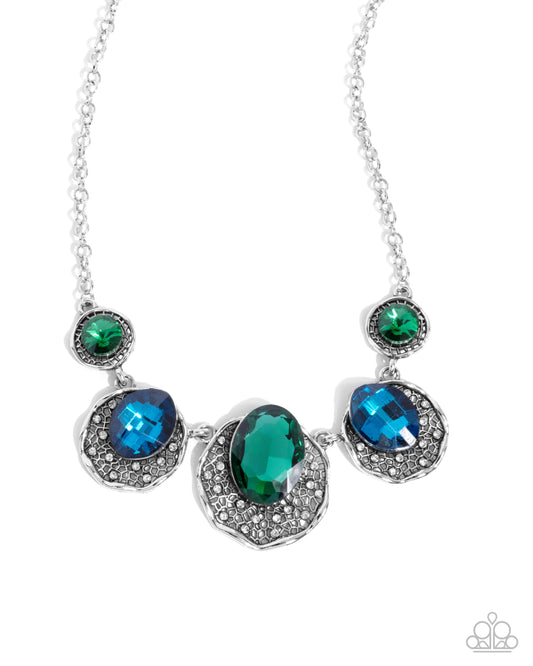 City Color - Green Gem Necklace - Paparazzi Accessories