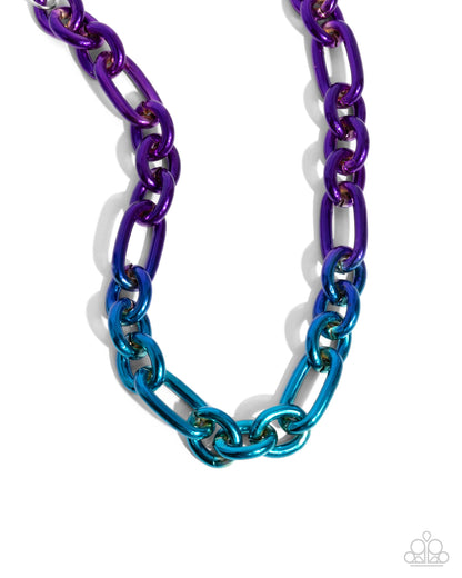 Nuanced Nightlife - Purple Ombre Chain Necklace - Paparazzi Accessories